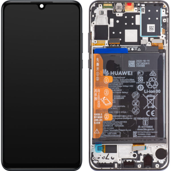 LCD Display Module for Huawei P30 lite New Edition, with Battery, Black
