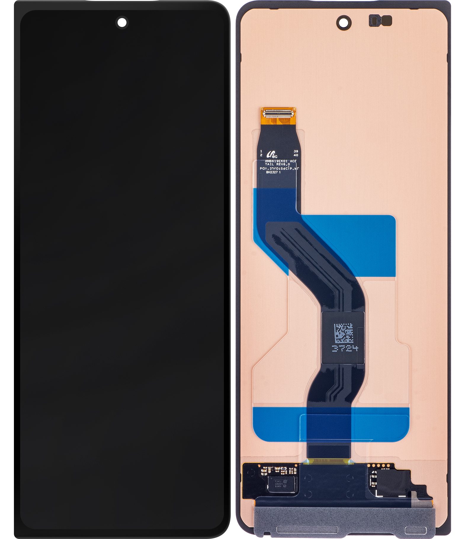 LCD Display Module Samsung Galaxy Z Fold5 F946, Sub Outer, Black