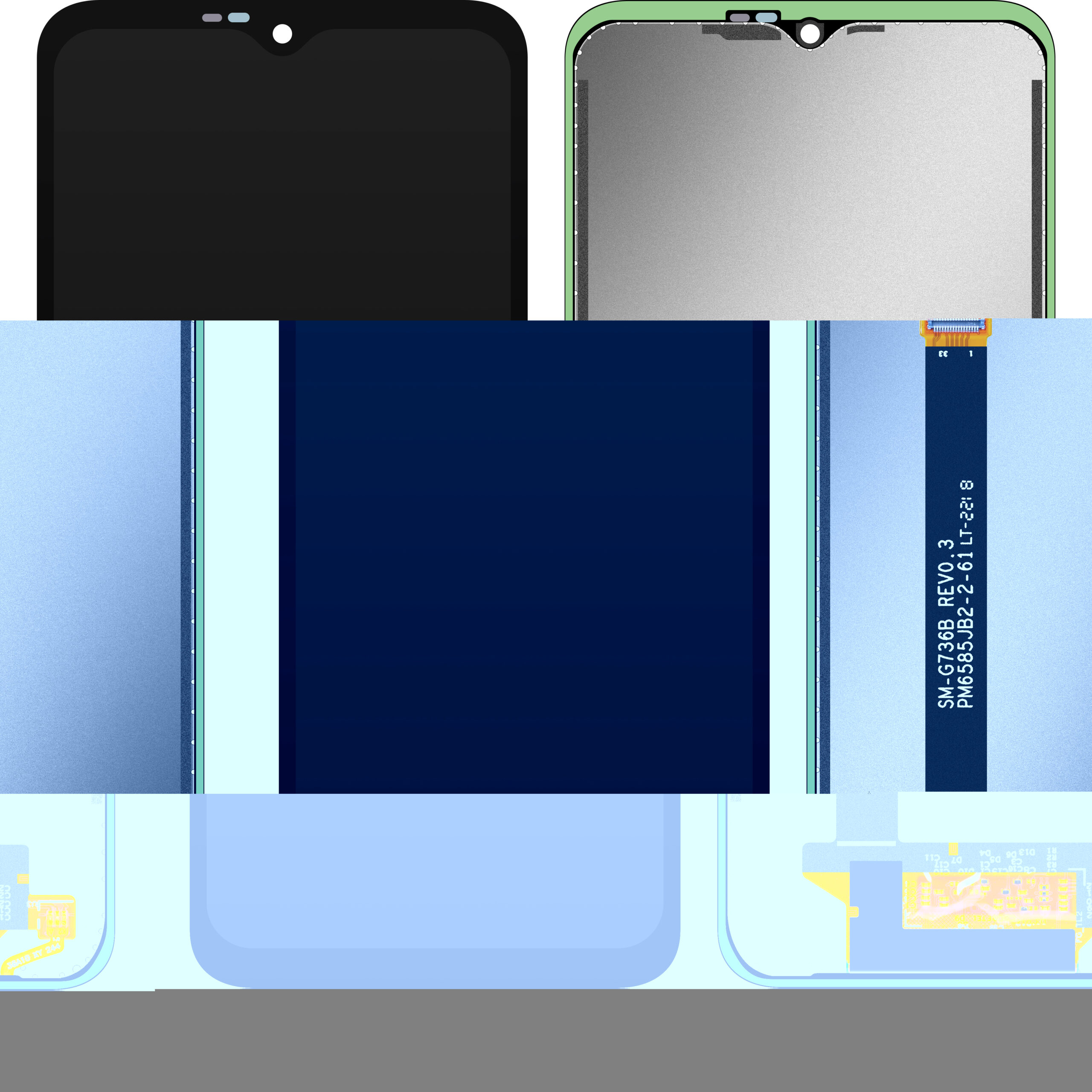 LCD Display Module for Samsung Galaxy Xcover6 Pro G736, Black