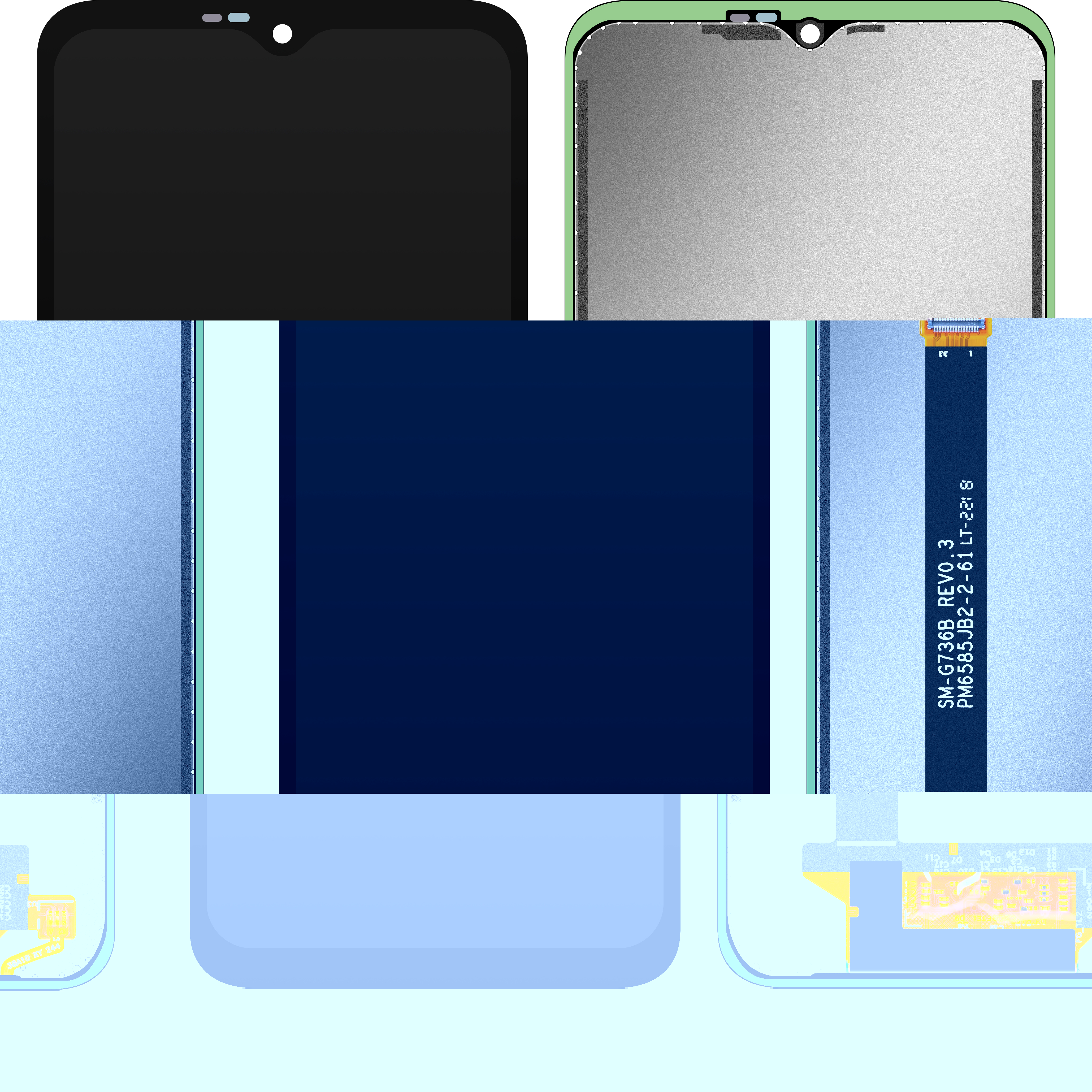LCD Display Module for Samsung Galaxy Xcover6 Pro G736, Black