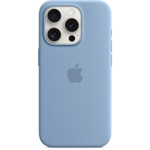 Silicone Case with MagSafe for Apple iPhone 15 Pro, Winter Blue MT1L3ZM/A