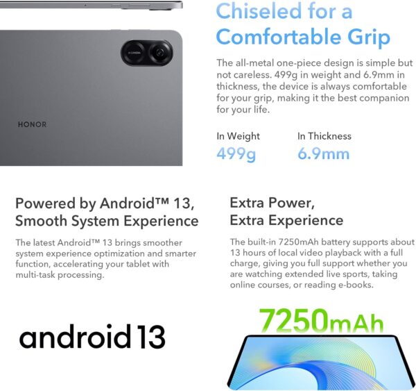 Honor Pad X9 4+128GB 11.5" Gray EU - immagine 5