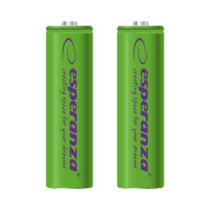 RECHARGEABLE BATTERY ESPERANZA NI-MH AA 2000MAH 2PCS GREEN 5901299923276