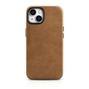 Case iCarer Oil Wax Premium Leather with MagSafe iPhone 14 (WMI14220701-TN) brown 6975092684985