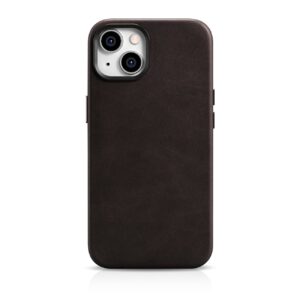 Case iCarer Oil Wax Premium Leather with MagSafe iPhone 14 (WMI14220701-BN) brown 6975092685012