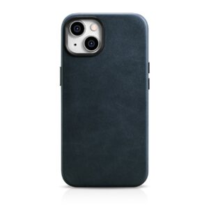 Case iCarer Oil Wax Premium Leather with MagSafe iPhone 14 Plus (WMI14220703-BU) dark blue 6975092685104