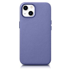Case iCarer Leather made of natural leather with MagSafe iPhone 14 (WMI14220705-LP) light purple 6975092685210