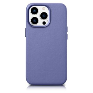 Case iCarer Leather made of natural leather with MagSafe iPhone 14 Pro Max (WMI14220708-LP) light purple 6975092685395