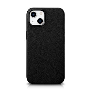Case iCarer Litchi Premium Leather with MagSafe iPhone 14 (WMI14220709-BK) black 6975092685418
