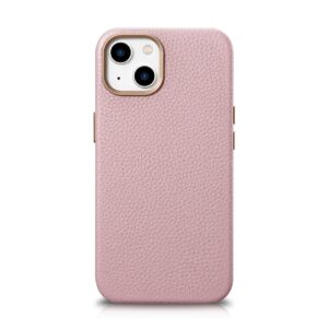 Case iCarer Litchi Premium Leather with MagSafe iPhone 14 Plus (WMI14220711-PK) pink 6975092685555