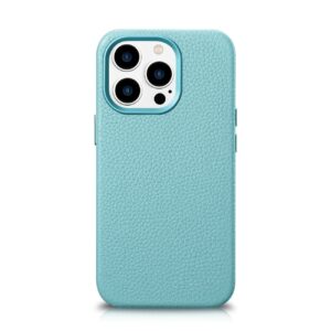 Case iCarer Litchi Premium Leather with MagSafe iPhone 14 Pro Max (WMI14220712-GN) green 6975092685593
