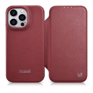 Case iCarer CE Premium Leather Folio with MagSafe iPhone 14 Pro (WMI14220714-RD) red 6975092685692