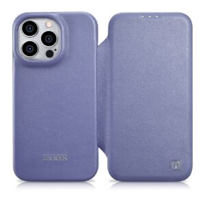 Case iCarer CE Premium Leather Folio with MagSafe iPhone 14 Pro (WMI14220714-LP) light purple 6975092685715