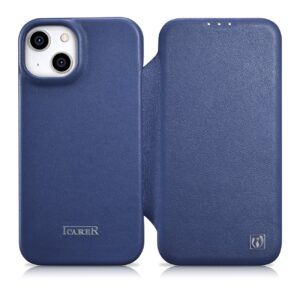 Case iCarer CE Premium Leather Folio with MagSafe iPhone 14 Plus (WMI14220715-BU) blue 6975092685784