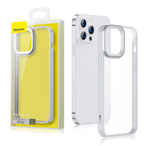 Case Baseus Crystal iPhone 13 Pro with a gel frame (ARJT000413) gray 6932172601461