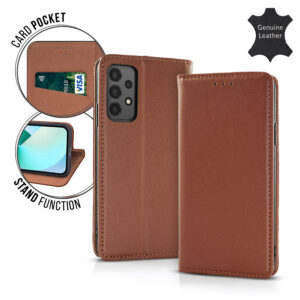 SMART PRO REAL LEATHER Xiaomi Redmi 12C brown 5900495082077