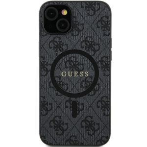 GUESS Samsung S24 hardcase 4G Collection Leather Metal Logo MagSafe GUHMS24SG4GFRK black 3666339241452