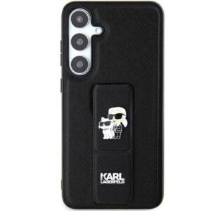 KARL LAGERFELD Samsung S24 Ultra Gripstand Saffiano Karl&Choupette Pins KLHCS24LGSAKCPK black 3666339242169