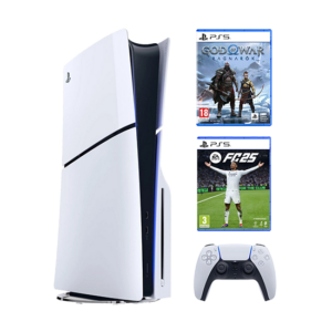 Sony PlayStation 5 Slim Disc Edition 1TB + EA Sport FC 25 + God Of War: Ragnarok - White