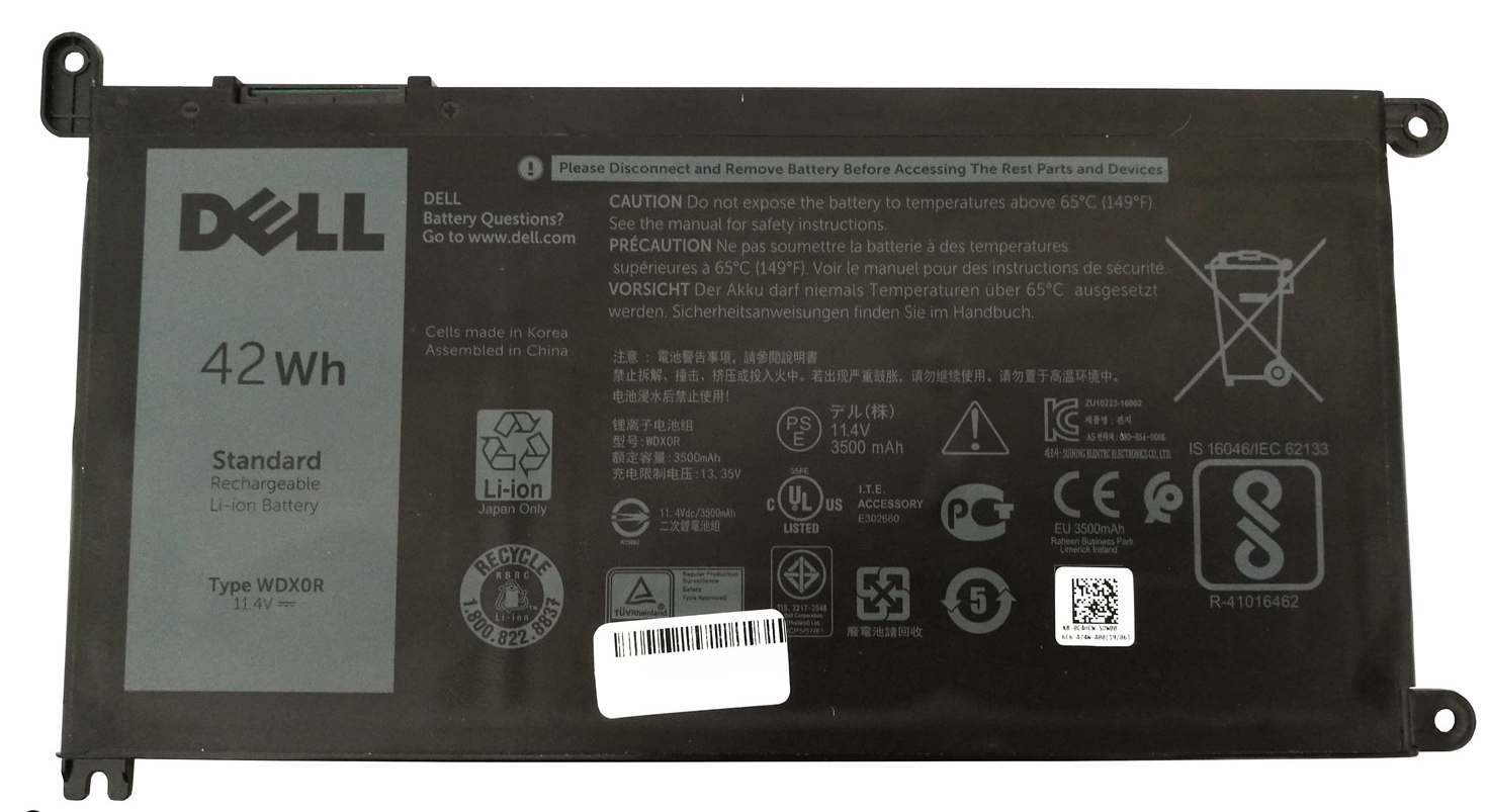 Dell Bateria Originale 3-cell 42W/HR LI-ION Inspiron WDX0R