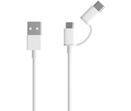 USB-A - USB-C / microUSB Cable Xiaomi, 18W, 2A, 1m, White SJV4082TY - immagine 2