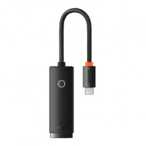 Ethernet Adapter Baseus Lite, USB-C to RJ45, Black WKQX000301