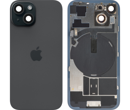 Battery Cover for Apple iPhone 15, Black, Pulled (Grade A)