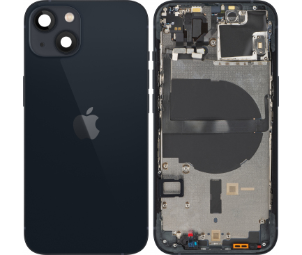 Battery Cover with Middle Frame for Apple iPhone 13 mini, Midnight, Pulled (Grade A)