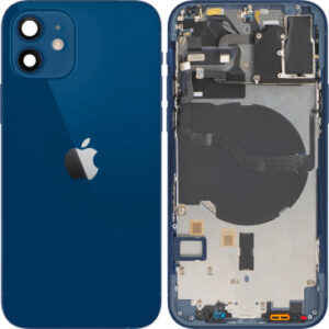 Battery Cover with Middle Frame for Apple iPhone 12, Blue, Pulled (Grade A)