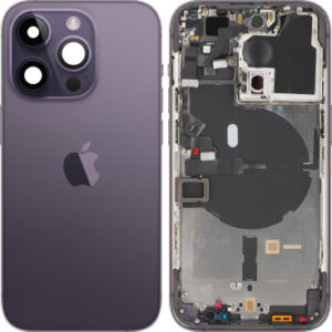 Battery Cover with Middle Frame for Apple iPhone 14 Pro, Deep Purple, Pulled (Grade A)