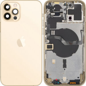 Battery Cover with Middle Frame for Apple iPhone 12 Pro Max, Gold, Pulled (Grade B)