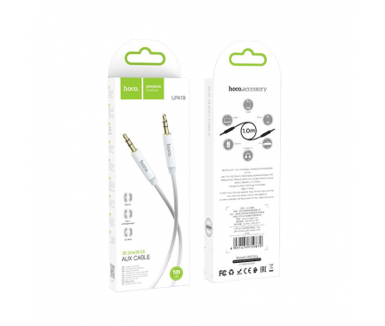 3.5mm to 3.5mm Audio Cable Hoco UPA19, 1m, Silver - immagine 4