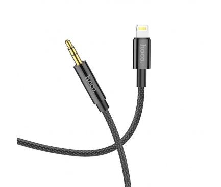 Lightning to 3.5mm Audio Cable Hoco UPA19, 1m, Black