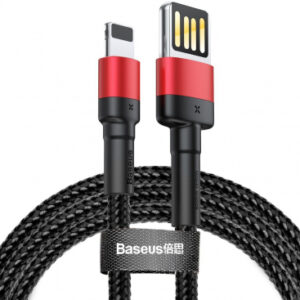 USB-A to Lightning Cable Baseus Cafule, 18W, 2.4A, 1m, Red CALKLF-G91