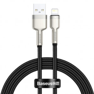 USB-A to Lightning Cable Baseus Cafule Metal Series, 18W, 2.4A, 1m, Black CALJK-A01