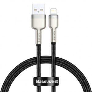 USB-A to Lightning Cable Baseus Cafule Metal Series, 18W, 2.4A, 0.25m, Black CALJK-01