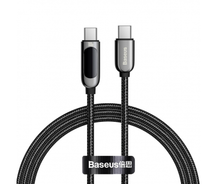 USB-C to USB-C Cable Baseus Display, 100W, 5A, 1m, Black CATSK-B01