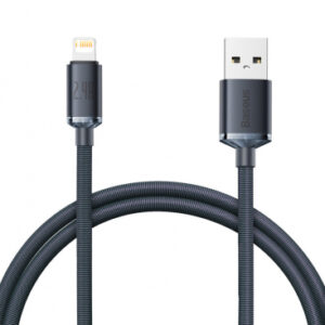 USB-A to Lightning Cable Baseus Crystal Shine Series, 20W, 2.4A, 1.2m, Black