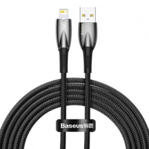 USB-A to Lightning Cable Baseus Glimmer Series, 20W, 2.4A, 2m, Black