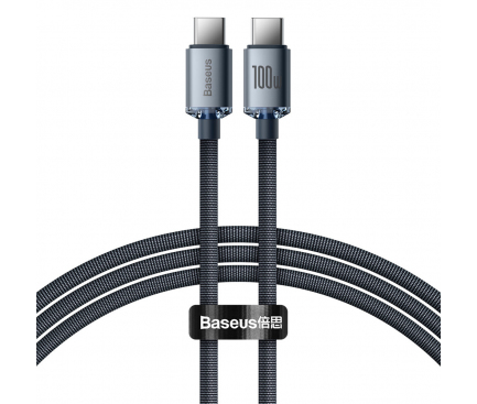USB-C to USB-C Cable Baseus Crystal Shine Series, 100W, 5A, 2m, Black CAJY000701
