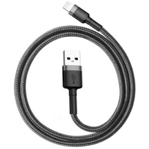 USB-A to Lightning Cable Baseus Cafule, 18W, 2.4A, 0.5m, Grey CALKLF-AG1