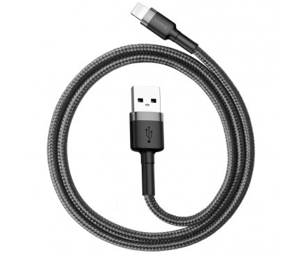 USB-A to Lightning Cable Baseus Cafule, 18W, 2.4A, 0.5m, Grey CALKLF-AG1