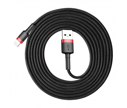 USB-A to Lightning Cable Baseus Cafule, 15W, 1.5A, 2m, Red CALKLF-C19 - immagine 3