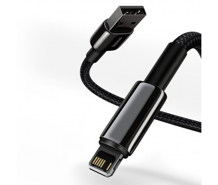 USB-A to Lightning Cable Baseus Tungsten Gold, 20W, 2.4A, 2m, Black CALWJ-A01 - immagine 2