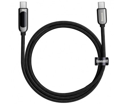 USB-C to USB-C Cable Baseus Display, 100W, 5A, 1m, Black CATSK-B01 - immagine 2