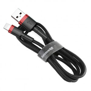 USB-A to Lightning Cable Baseus Cafule, 15W, 1.5A, 2m, Red CALKLF-C19