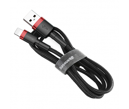 USB-A to Lightning Cable Baseus Cafule, 15W, 1.5A, 2m, Red CALKLF-C19