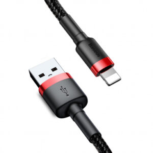 USB-A to Lightning Cable Baseus Cafule, 18W, 2.4A, 0.5m, Red CALKLF-A19
