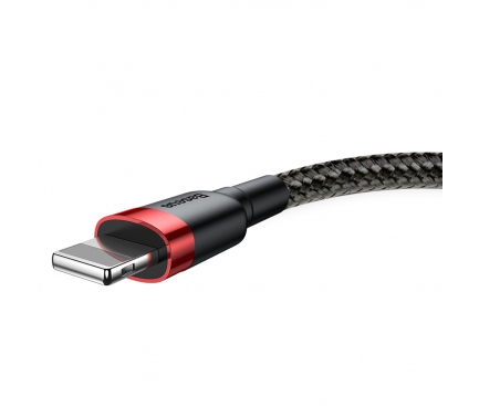 USB-A to Lightning Cable Baseus Cafule, 15W, 1.5A, 2m, Red CALKLF-C19 - immagine 4