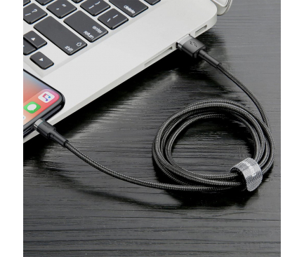 USB-A to Lightning Cable Baseus Cafule, 18W, 2.4A, 0.5m, Grey CALKLF-AG1 - immagine 6